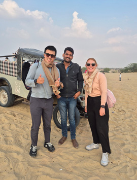 Golden Triangle Tour with Desert Safari at Dhulagarh and Sunrise Taj Mahal